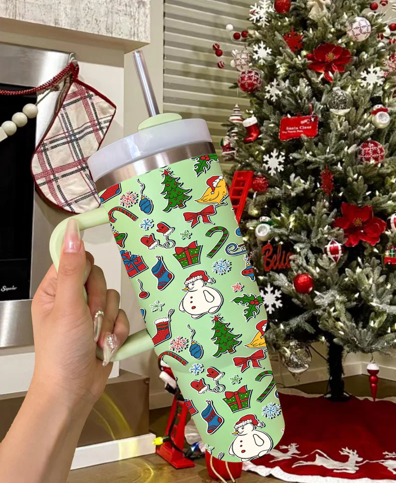 Christmas Tumbler 40oz, Christmas Cute Snowman 40oz Cup